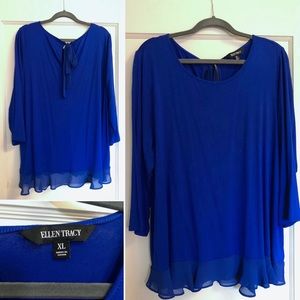 Royal Blue Blouse